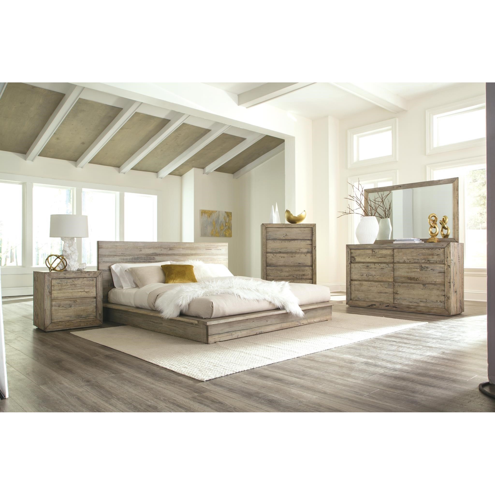 Low profile outlet king size bed